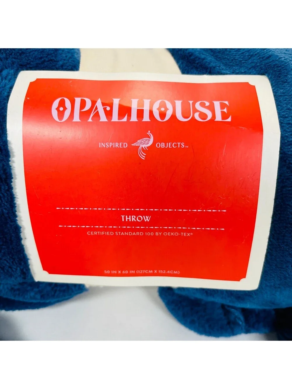 Opalhouse Target Plush Throw Blanket Teal Blue Tassels 50x60 NWT Boho Cozy
